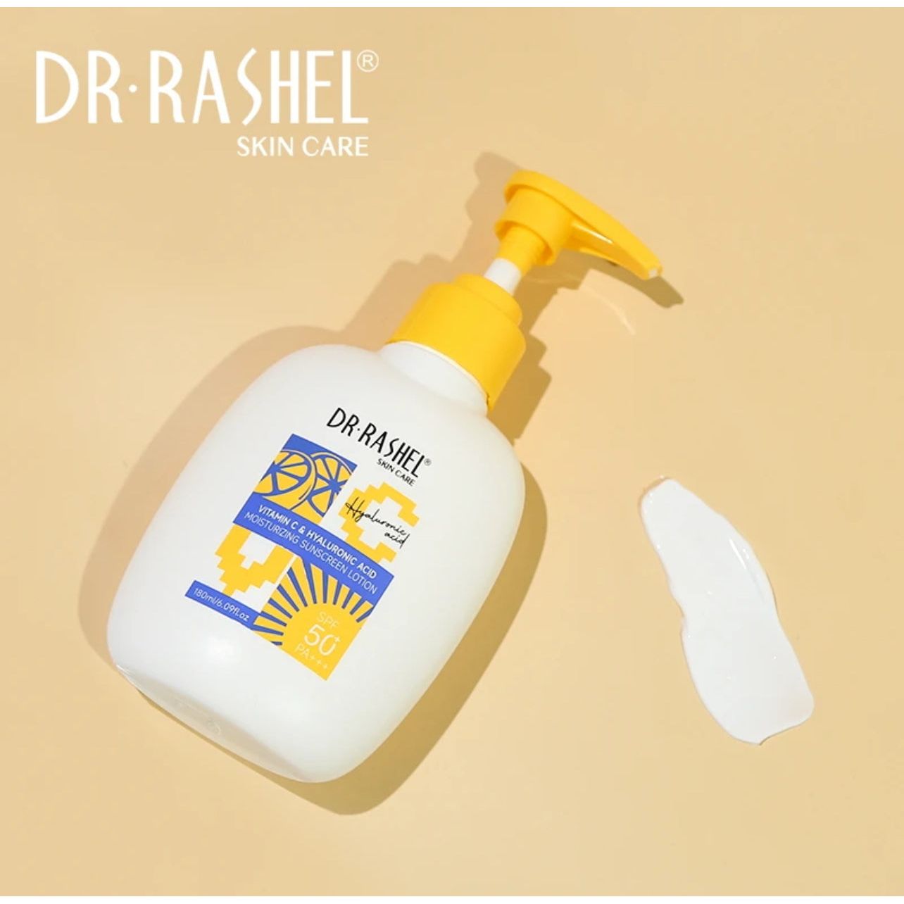 Dr Rashel Vitamin C Hyaluronic Acid Moisturizing Sunscreen Lotion 180ml