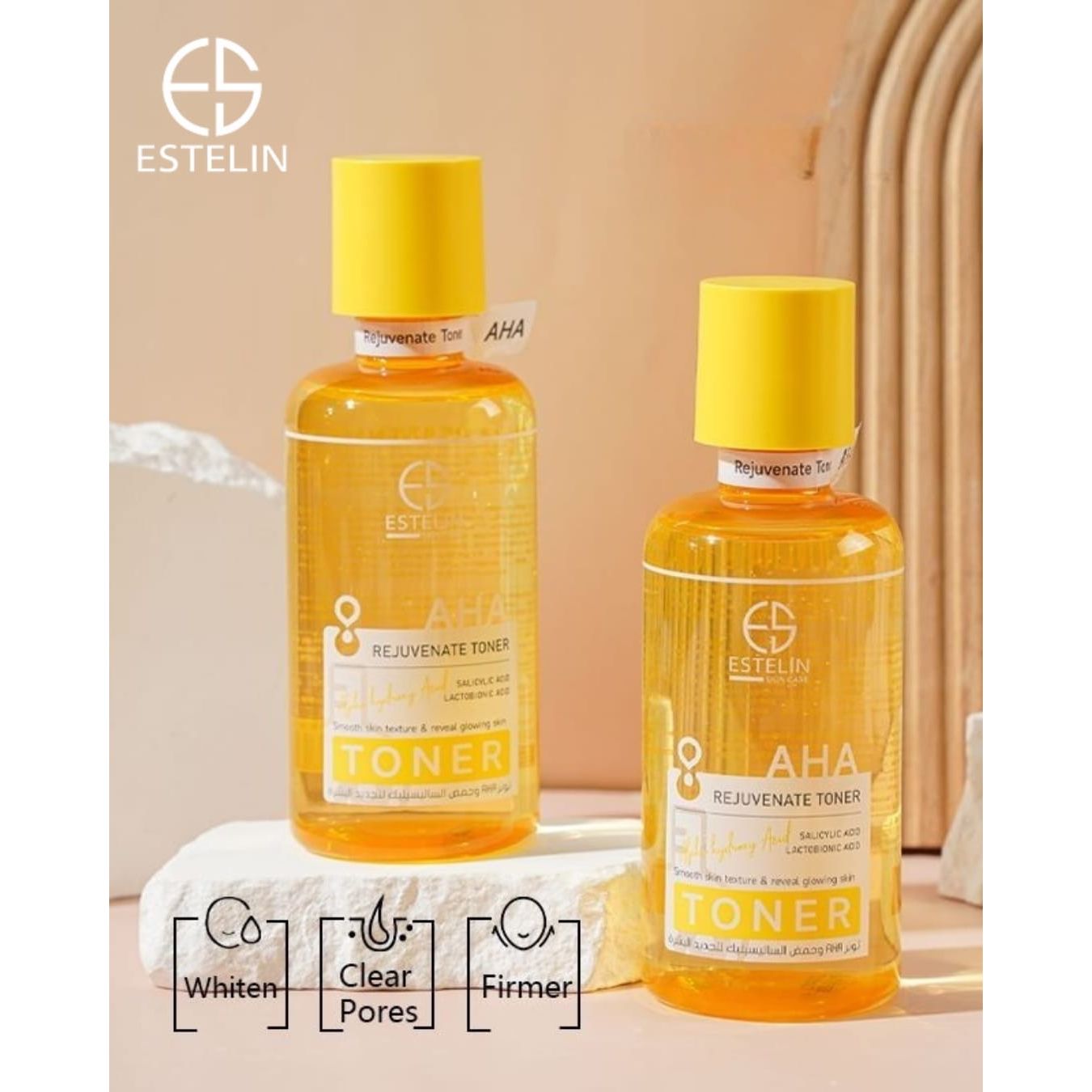 Estelin AHA Rejuvenate Toner Alpha Hydroxy Acid With Salicylic Acid Lactonionic Acid