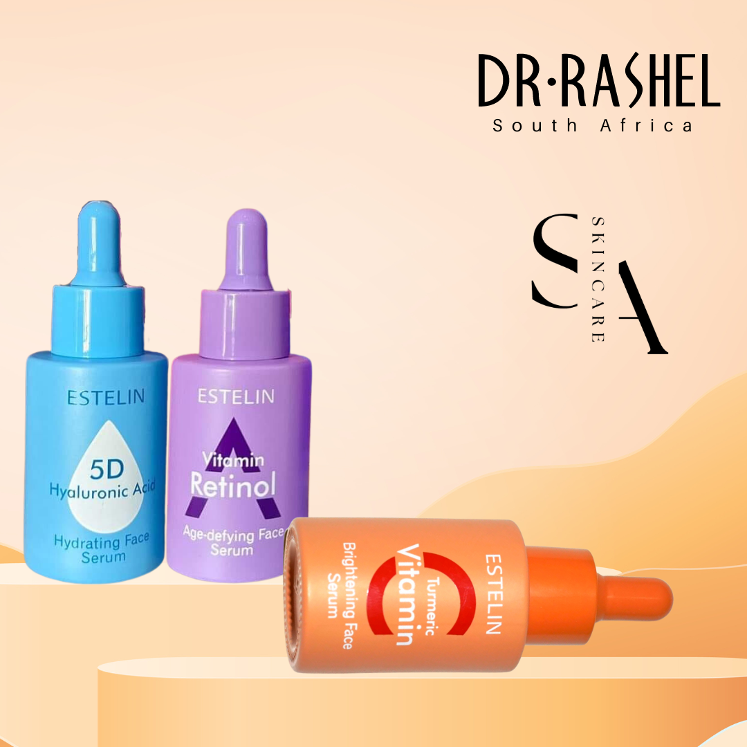 Combo - Estelin Face Serum (5D Hualuronic Acid + Vitamin A Retinol + Vitamin C Turmeric)