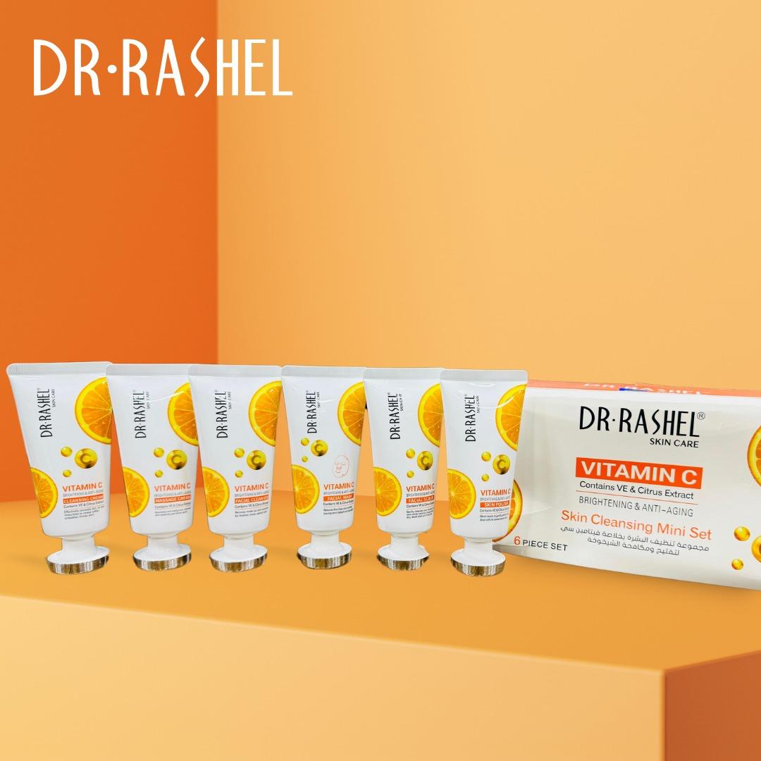 Dr Rashel Vitamin C Brightening & Anti - Aging Skin Cleansing Mini Set 6 Piece