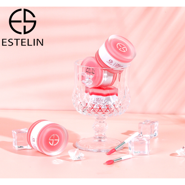 Combo - Estelin Cherry Blossom Pink Hydrogel Lip Mask & 3 in 1 Lip