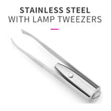 Tweezer With LED Light,Stainless Steel