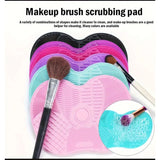 Apple-Shaped Silicone Brush Cleaning Pad.(purple)