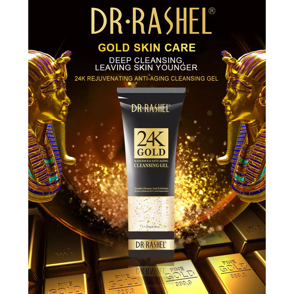 Combo - Dr. Rashel 24k Gold Primer Serum + Cleansing Gel + Sun Cream SPF100+++