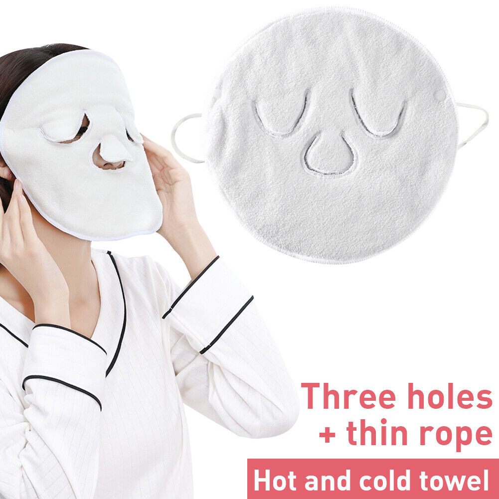 Reusable Face Towel Mask Cold / Hot Compress Facial Mask