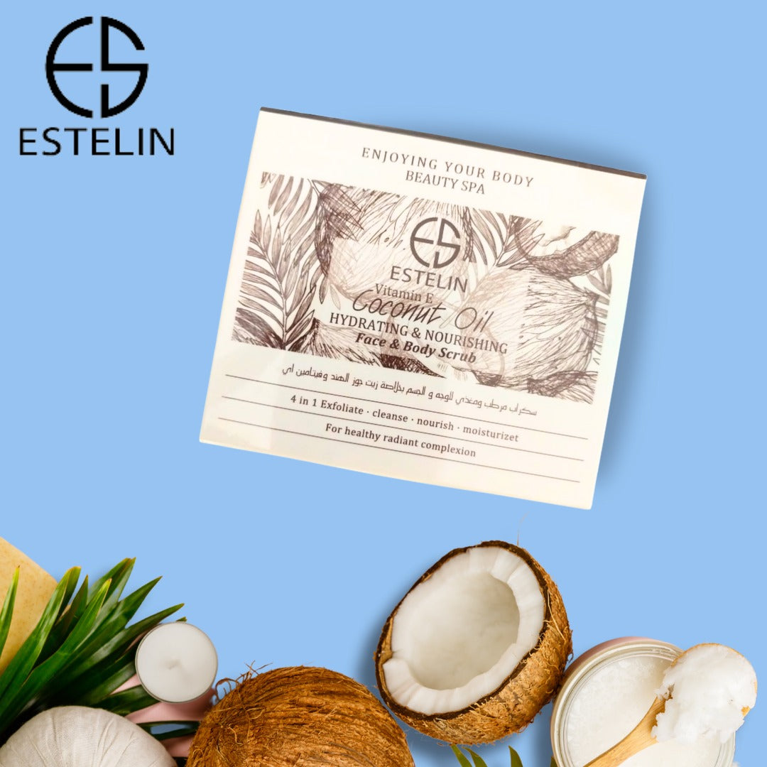 Estelin Body Vitamin E Coconut Oil Body Cleaning 4 Piece Set