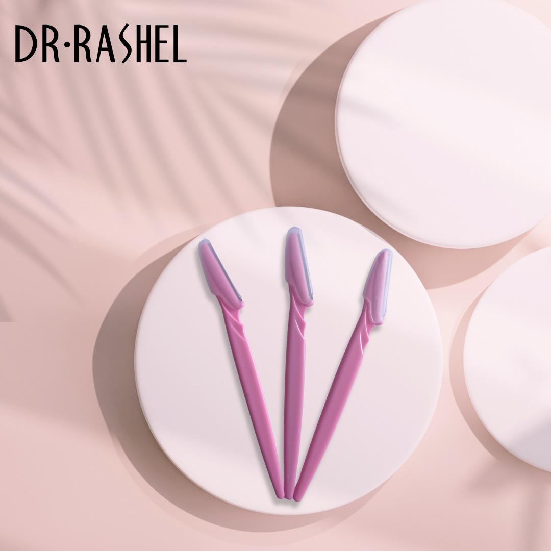 Pack of 3 Eyebrow Razors Pink Dr Rashel