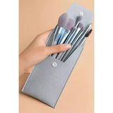 8 Piece  Mini Makeup Brushes - Aqua