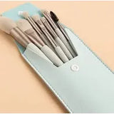 8 Piece Mini  Makeup Brushes - Light Green