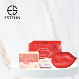 Combo - Estelin Fascinating Red Hydrogel Lip Mask & 3 in 1 Lip Care Set Vitamin C