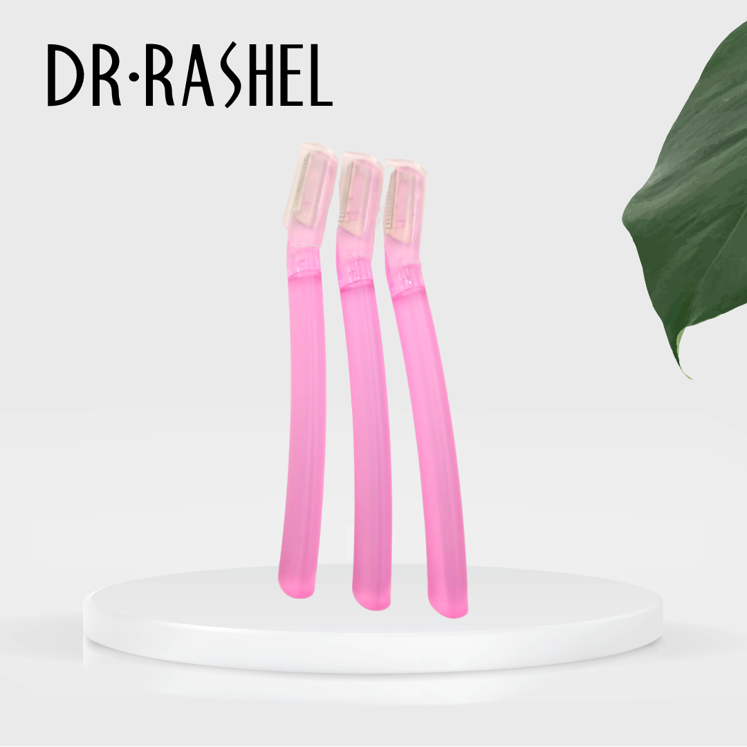 3 Pack - Dermaplaning and Eyebrow Razor - Pink – Dr Rashel