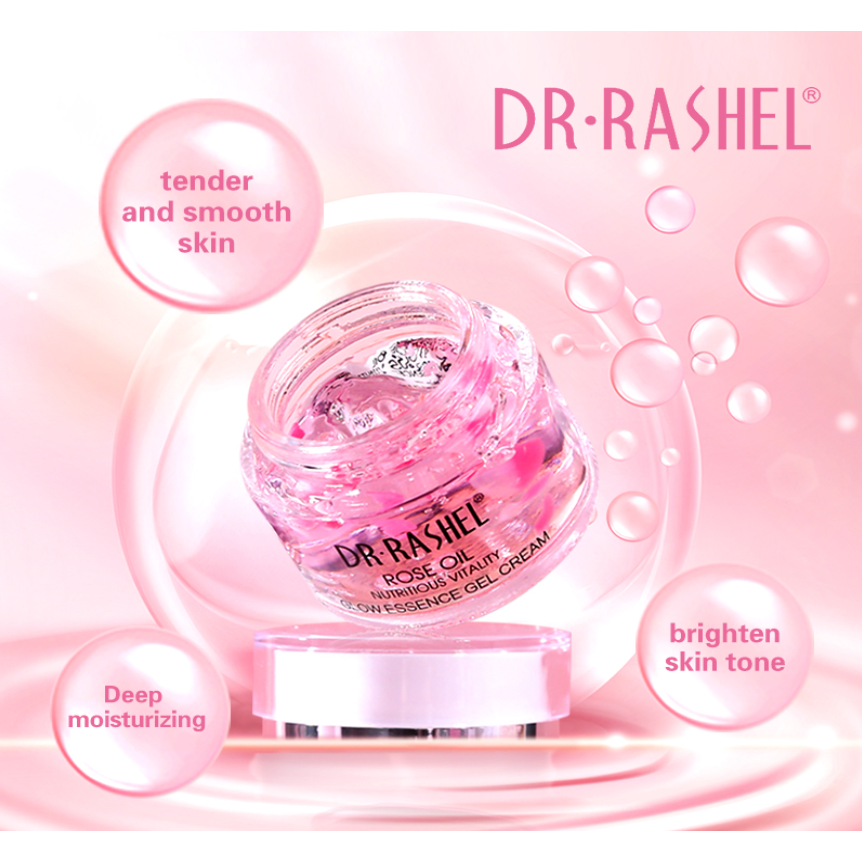 Combo - Dr. Rashel Rose Oil Essence & Eye Gel Cream & Cleansing Mousse