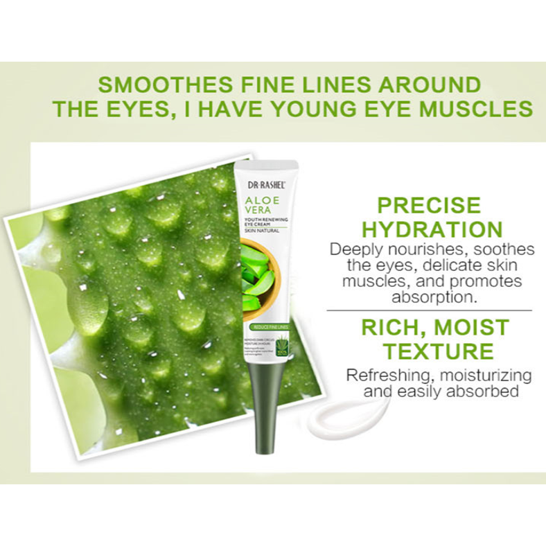 Dr. Rashel Aloe Vera Youth Renewing Eye Cream Skin Natural Reduce Fine Lines