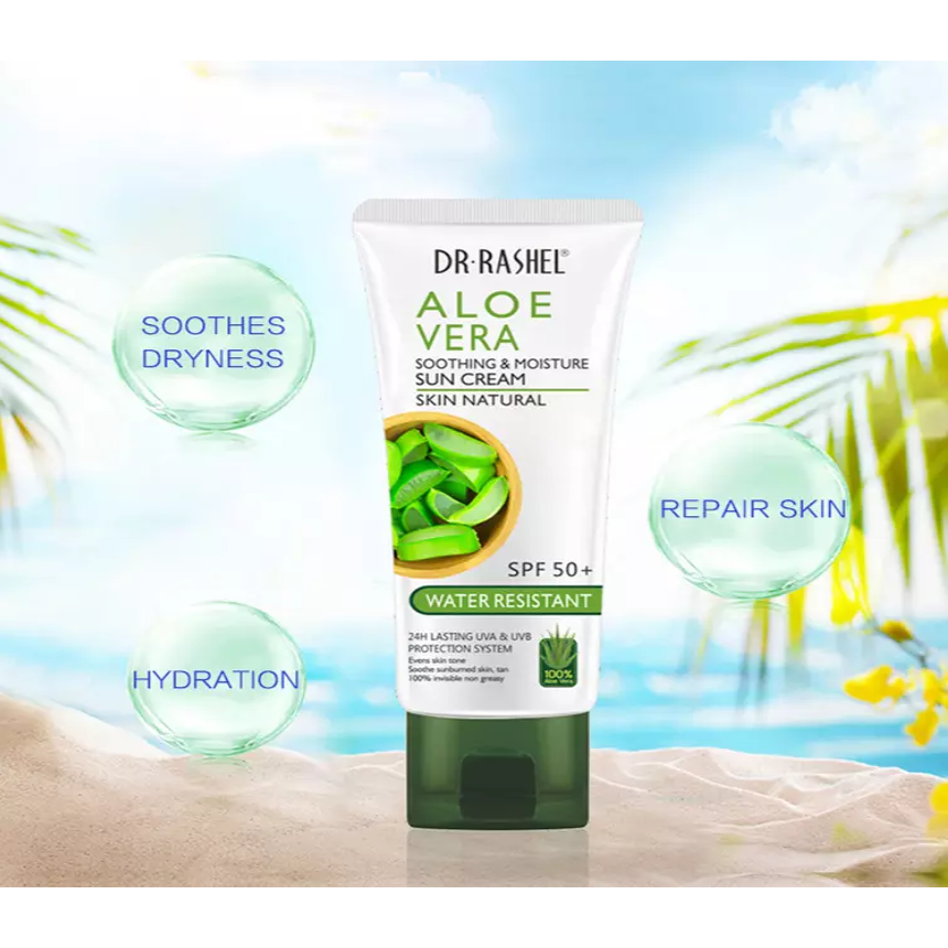 Dr. Rashel Aloe Vera Soothing & Moisture Sun Cream Skin Natural SPF 50+ Water Resistant