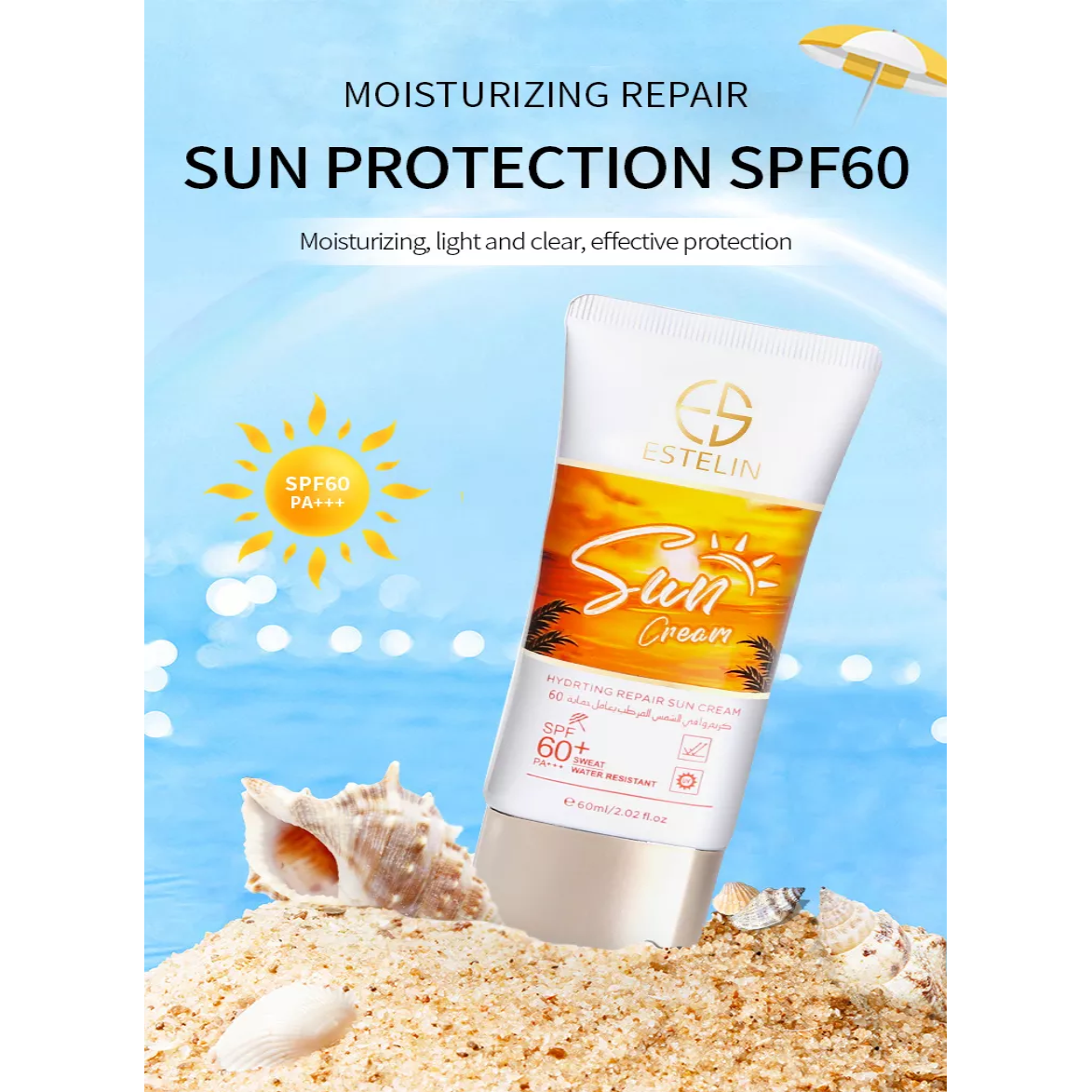 Estelin Sun Cream Hydrating Repair Sun Cream SPF 60+