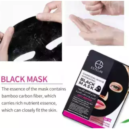 Estelin Charcoal White Hydrating Black Mask