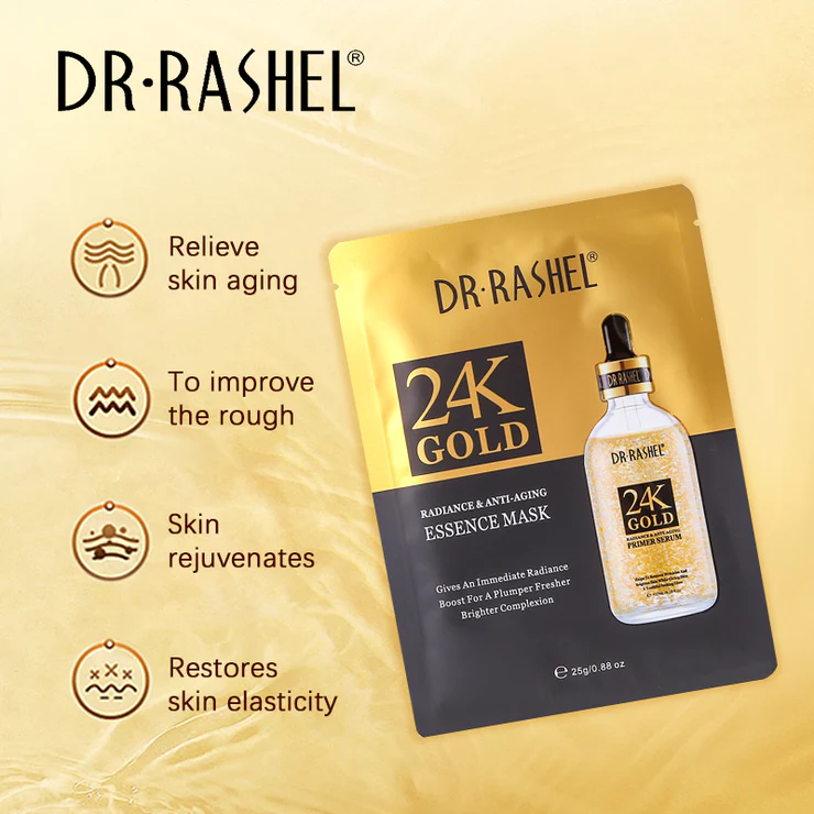 Pack of 5 - Dr. Rashel 24K Gold Radiance & Anti-Aging Essence Mask