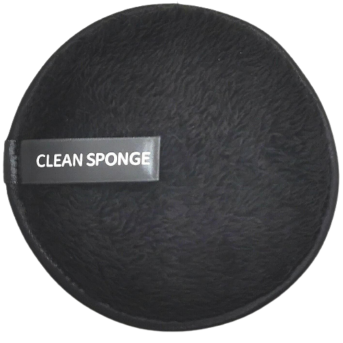 Dual Facial Cleaning Sponge - Black