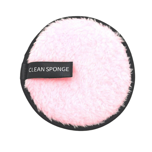 Dual Facial Cleaning Sponge - Pink