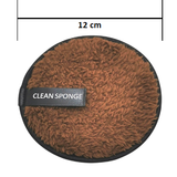 Combo - Dual Facial Cleaning Sponge - Black / Brown / Pink / White